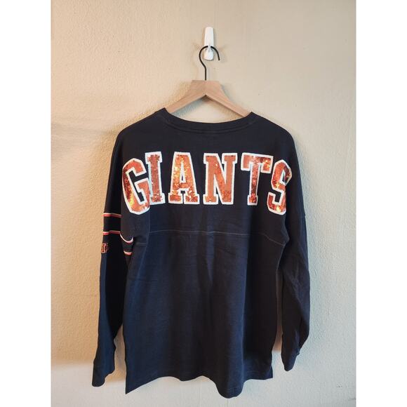 Pink Victoria's Secret x San Francisco Giants Sweatshirt SZ Small MLB Sequin - Picture 2 of 5
